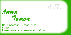 anna tomor business card